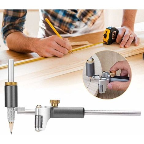 Linear Arc Scriber Dual-use Linear Arc Scriber for Woodworking DIY Woodworking Scribe Tools