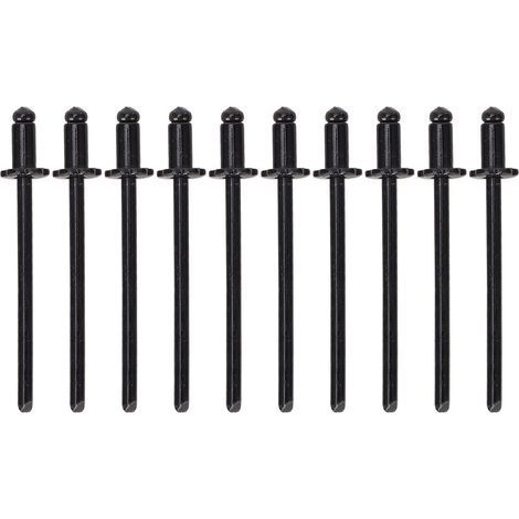 Rivets roses en aluminium antirouille pour voiture, 8 pièces, en forme d'étiquette de porte VIN AMC, tous les véhicules, noirs A (1/5)