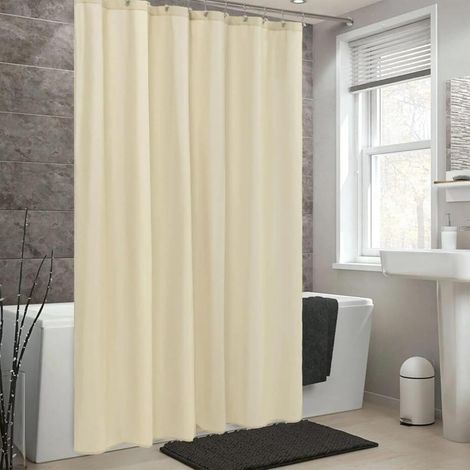 1 Rideau Douche, Tissu Polyester Imperméable, Anti Moisissure, Lavable Machine, Pour Salle De Bain (1/5)