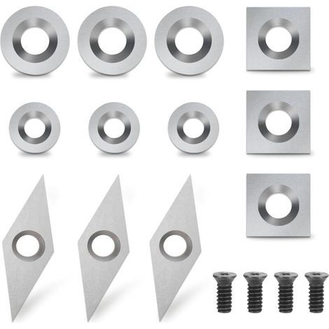 12 PièCes Plaquette Carbure Tournage Bois , Plaquettes De Coupe , Carbure Gouges Tournage Bois (1/4)