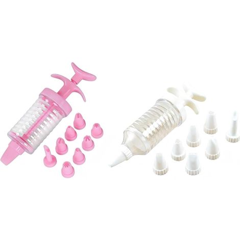 Ensemble d'accessoires pour glaçage et décoration – Kit complet de 18 douilles, argenté, idéal pour les cupcakes, les gâteaux, les biscuits et les projets de pâtisserie créatifs. (1/5)