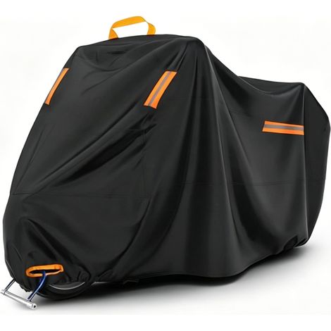 Motorradabdeckung 4XL, 420D, wasserdicht, UV-beständig, staubdicht, winddicht, für Motorradgarage, Außeneinsatz, geeignet für den Winter (1/5)