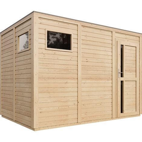 Timbela – Abri de jardin en bois 6,18 m² – Parois 17 mm – Portes en bois massif – Montage facile – M326F1 (1/5)