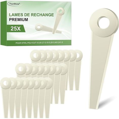 25 Ersatzmesser für Stihl Polycut Rasentrimmer 5-3, 6-3, 7-3, 10-3, 20-3, 40-3, 41-3 (1/5)