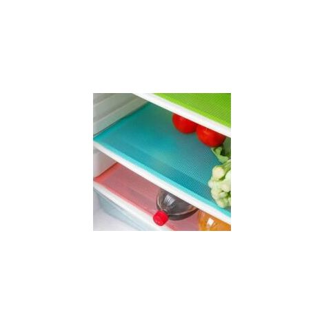 tapis de réfrigérateur, bactéries, anti-moisissure, plastique, rouge, 4 pièces/ensemble - Crezuo