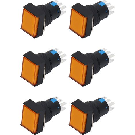 Momentaner Drucktaster mit Selbstverriegelungsfunktion, sicherer industrieller Steuerschalter, AC 0-240 V (1/5)