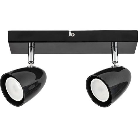 Plafonnier noir 2 spots orientables GU10 Rabalux Perico (1/3)