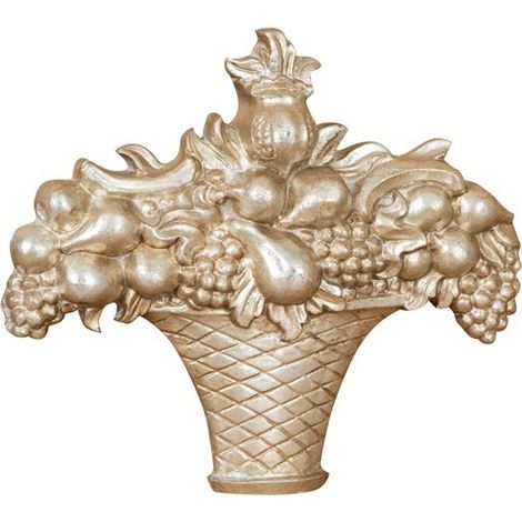 Fregio legno 38x40 cm Made in Italy Fregi per mobili pareti Fregi in legno decorativi per mobili pareti con finitura anticata (1/5)