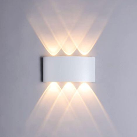 Applique Murale LED 6W, Lumière Blanc Chaud 3000K, Applique murale étanche IP65, Décorative Lumière pour Chambre Couloir Salon Escalier Hôtel Bar (1/5)