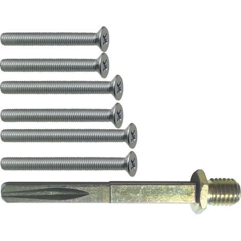 SOLIDO Befestigungsset zu Wechselgarnituren, Türstärke 45-55 mm, Stahl verzinkt (1/2)