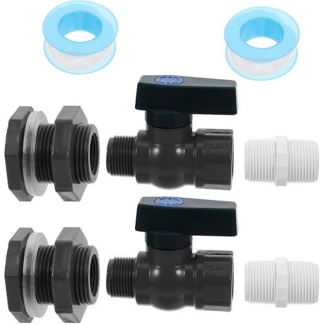 Kit de robinet de dérivation d'eau (8 pièces) avec raccords PVC pour jardin extérieur - Installation facile (1/5)