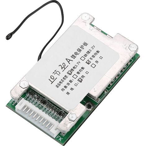 Carte de protection pour batterie au lithium 10 cellules 36V, 30A, batterie au lithium 3,7V, solution intégrée sans fonction de charge d'égalisation. (1/5)