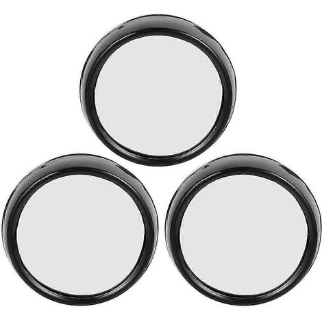 Lot de 3 miroirs pour ordinateur, bureau, mini-miroir pour ordinateur portable, accessoire pour cloisons.-Black