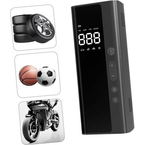 1 juego de compresor de aire eléctrico portátil de 8000 mA para automóviles,conveniente y multifuncional (1/5)