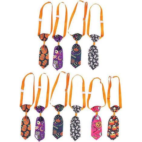 Lot de 10 cravates pour chiens pour décorations d'Halloween (1/3)