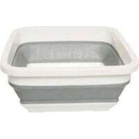 Bassine à Vaisselle Pliable, Design Peu Encombrant, Facile à Nettoyer, Lavabo Pliable Rectangulaire, 31.7 x 14.2cm - Idéale pour Camping, Caravanes et Les Petities Cuisines (1/4)