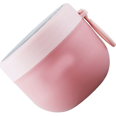 Isolierter Frühstücksbecher mit Deckel aus Edelstahl 304, inklusive Löffel, Milch- und Suppenbehälter, tragbarer Behälter für Schule und Arbeit, Rosa (1/5)
