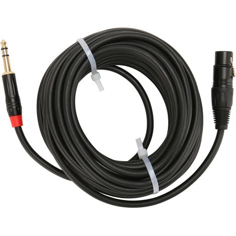 Câble XLR femelle vers Jack 6,35mm, blindage multicouche, câble micro son, 10 mètres (32,8 pieds) (1/5)
