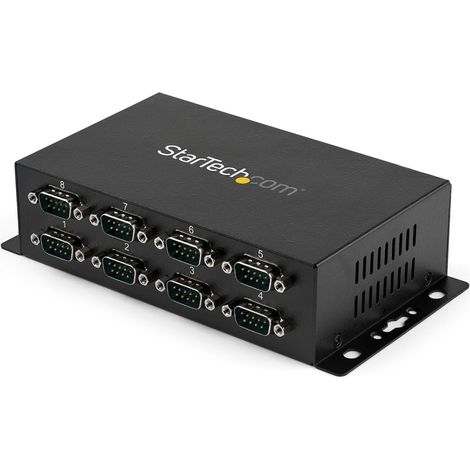 StarTech.com Hub adattatore USB a DB9 RS232 seriale 8 porte – Guide DIN industriali DIN e montabile a parete (1/4)