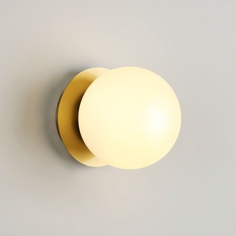 Applique da parete sfera di vetro "ARCE" - E27 - Ø 15cm
