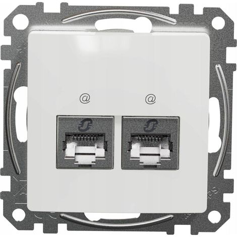 Schneider Electric Sedna Design & Elements presa doppia RJ45 bianca (1/3)