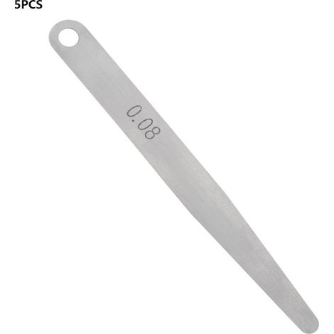 5 bandes de cales d'épaisseur métriques 0,08 mm outil de mesure précision pour réglage jeu soupapes mécanique (1/5)