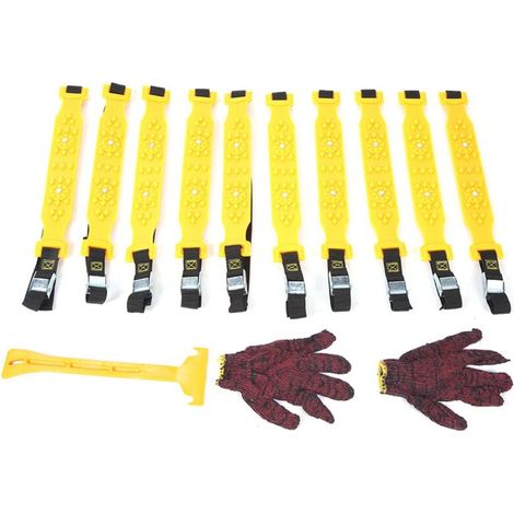 10 Pièces Chian Voiture, Voiture Camion Conduite Pneu de Sécurité pour Extérieur Hiver Neige Boue Antidérapant (1/5)