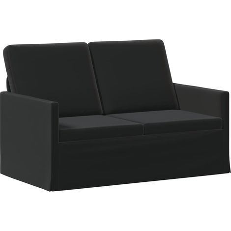 2 Seater Sofa Black 130 x 81 x 82 cm Velvet vidaXL (1/5)