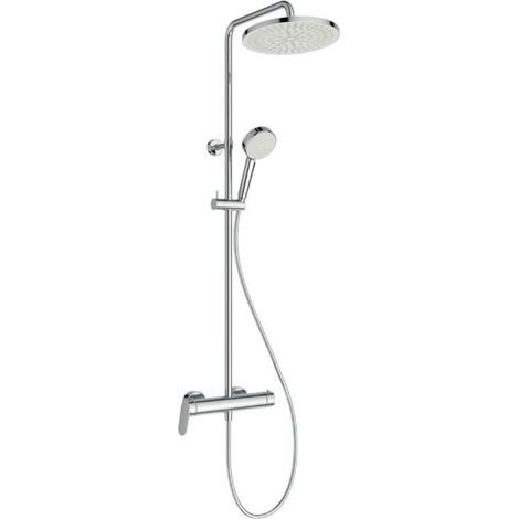 Ideal Standard CeraFlow T25N - Set doccia con miscelatore, diametro 26 cm, 2 getti, cromo A8526AA (1/5)
