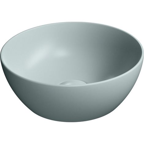 Vasque à poser PURA en céramique, dia 32 cm, ghiaccio mat (1/2)