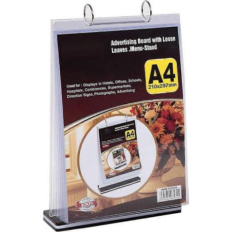 A4 Multi Page Flip Display Card Label Display support Detachable Label Business Menu support (1/5)