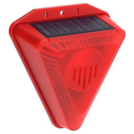 Alarme solaire extérieure avec lampe stroboscopique LED et détecteur de mouvement sans fil (1/5)