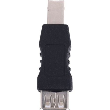 Adattatore per stampante USB tipo B maschio nero argento (1/4)