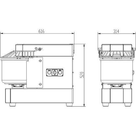 Pétrin à spirales 10 litres - Combisteel (1/2)