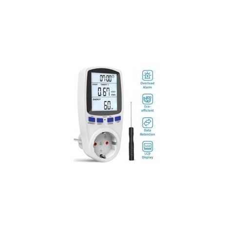 Testeur et détecteur de tension, grand écran LCD, protection contre les surcharges 3680W, compteur intelligent avec 7 modes, avec un tournevis (1/4)