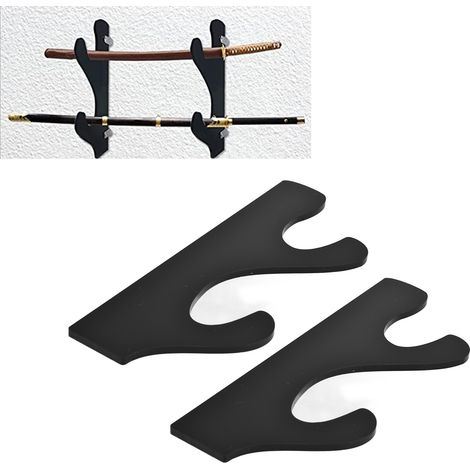 1 paire de supports pour sabres laser, supports pour épées de compétition, présentoirs, noirs, 1 paire (1/5)