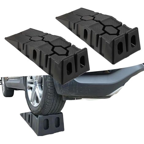 Rampes de voiture, plastique haute performance, 90 x 33 x 22 cm, capacité de charge 3 tonnes, surface antidérapante, design à rainure carrée (1/5)
