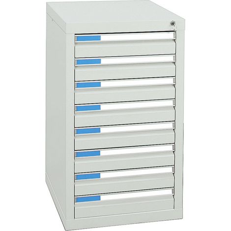 Stumpf Schubladenschrank Serie ESTA, 8 Schubladen lichtgrau (8x100mm) (1/2)