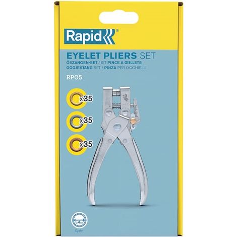 Augenknopfzange 4 mm mit 105 Ösen - Rapid Sas
