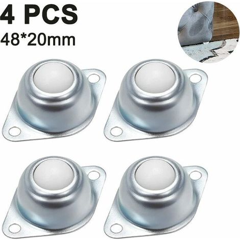 Transformez vos meubles en objets mobiles avec ces 4 roulettes à billes en nylon - Idéales pour chariots à bagages, meubles et étagères