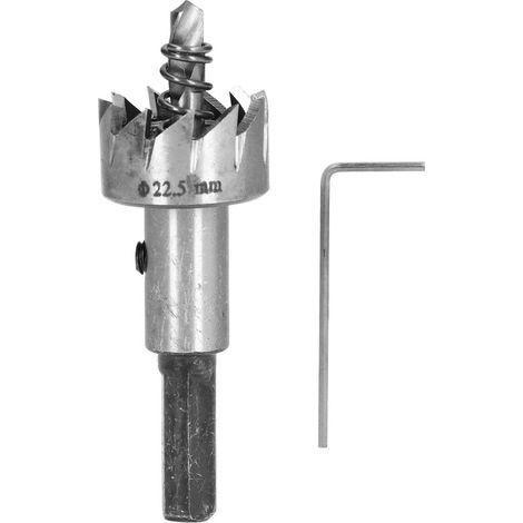 Set de trépans HSS 22,5 mm pour métal et bois, coupe-perceuse d'ouverture, outil de quincaillerie professionnel (1/5)