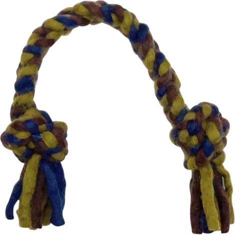 Jouet à Tirer Corde Nouée Résistante, 25 cm, Couleur Marine/Vert, pour Chien, Jouet interactif pour Chien Chiots, pour Rapporter et Tirer