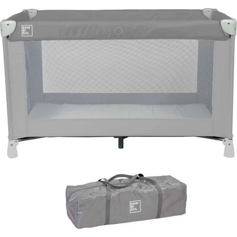 Bambisol Reisebett 120 x 60 cm Grau Komfortabel Baby (1/3)
