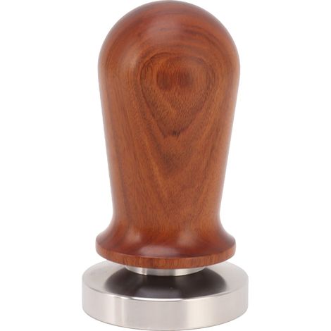Kaffeetamper 51 mm, Edelstahlbasis, Holzgriff – Flache Kaffeepresse (1/5)
