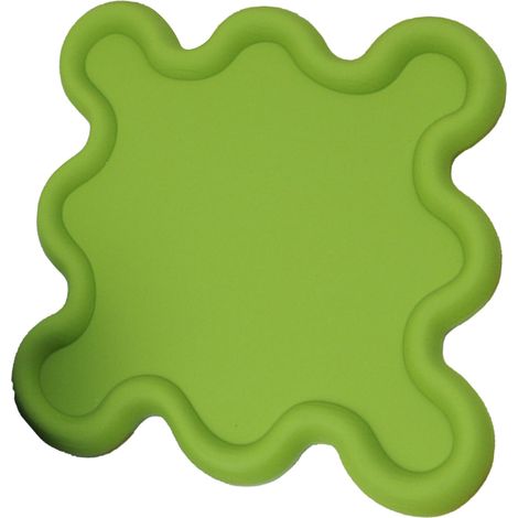 Lot de 6 dessous de plat PVC forme irrégulière, vert, résistant à la chaleur, imperméable, pour cuisine