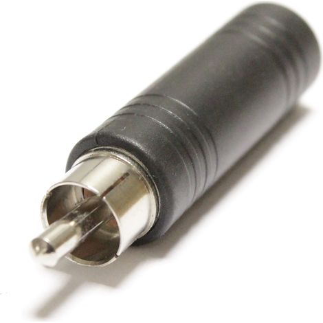 BeMatik - Stereo Audio Adapter 6.3mm TRS jack-a-féminin-masculin 1xRCA (1/2)