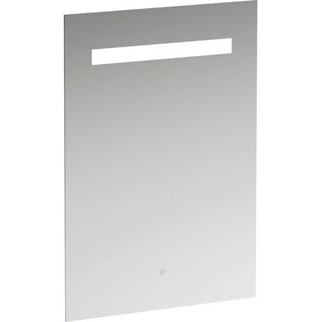 Miroir Leelo courant avec éclairage LED horizontal intégré, cadre