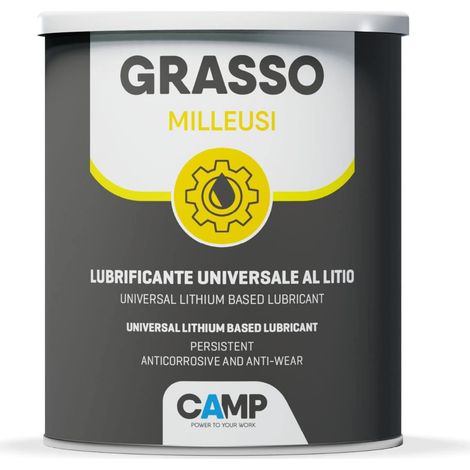 Camp GRASSO MILLEUSI, Grasso Lubrificante Multiuso al Litio NLGI2 ad Alte Prestazioni, Protegge da Ruggine e Corrosione, 1 kg