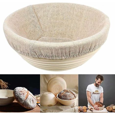 Cesto rotondo per la lievitazione del pane, in stile europeo. (1/5)