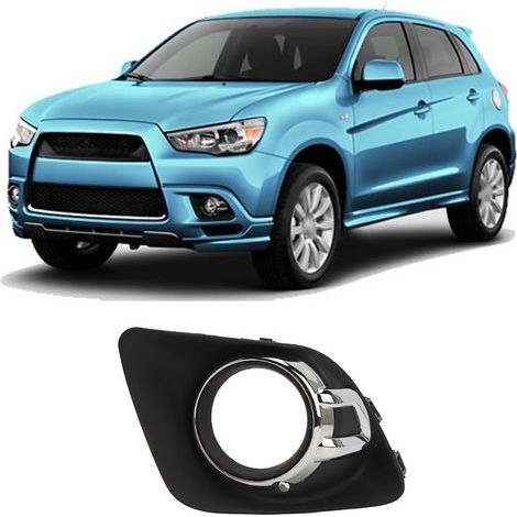 Enjoliveurs chromés pour phares antibrouillard Mitsubishi Outlander Sport ASX RVR 2010-2012 (gauche) : (1/5)